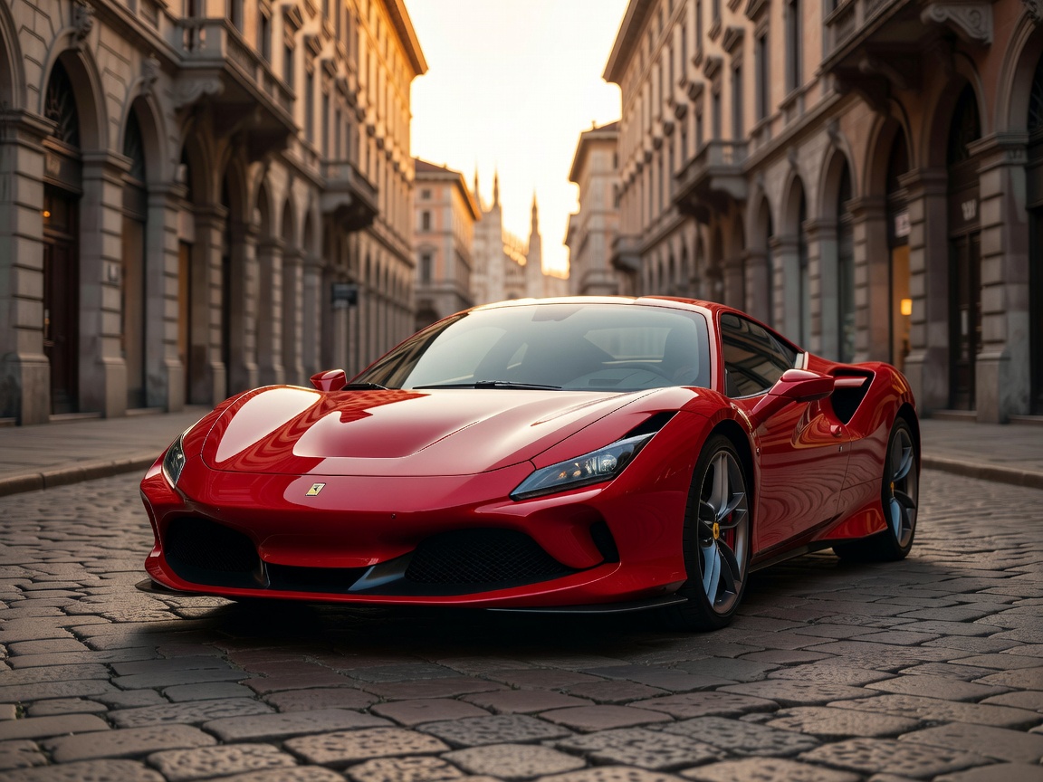 Ferrari F8 Tributo Rosso Corsa in Milan