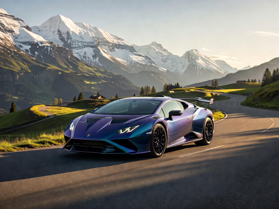 Lamborghini Huracan STO Blu Laufey Switzerland