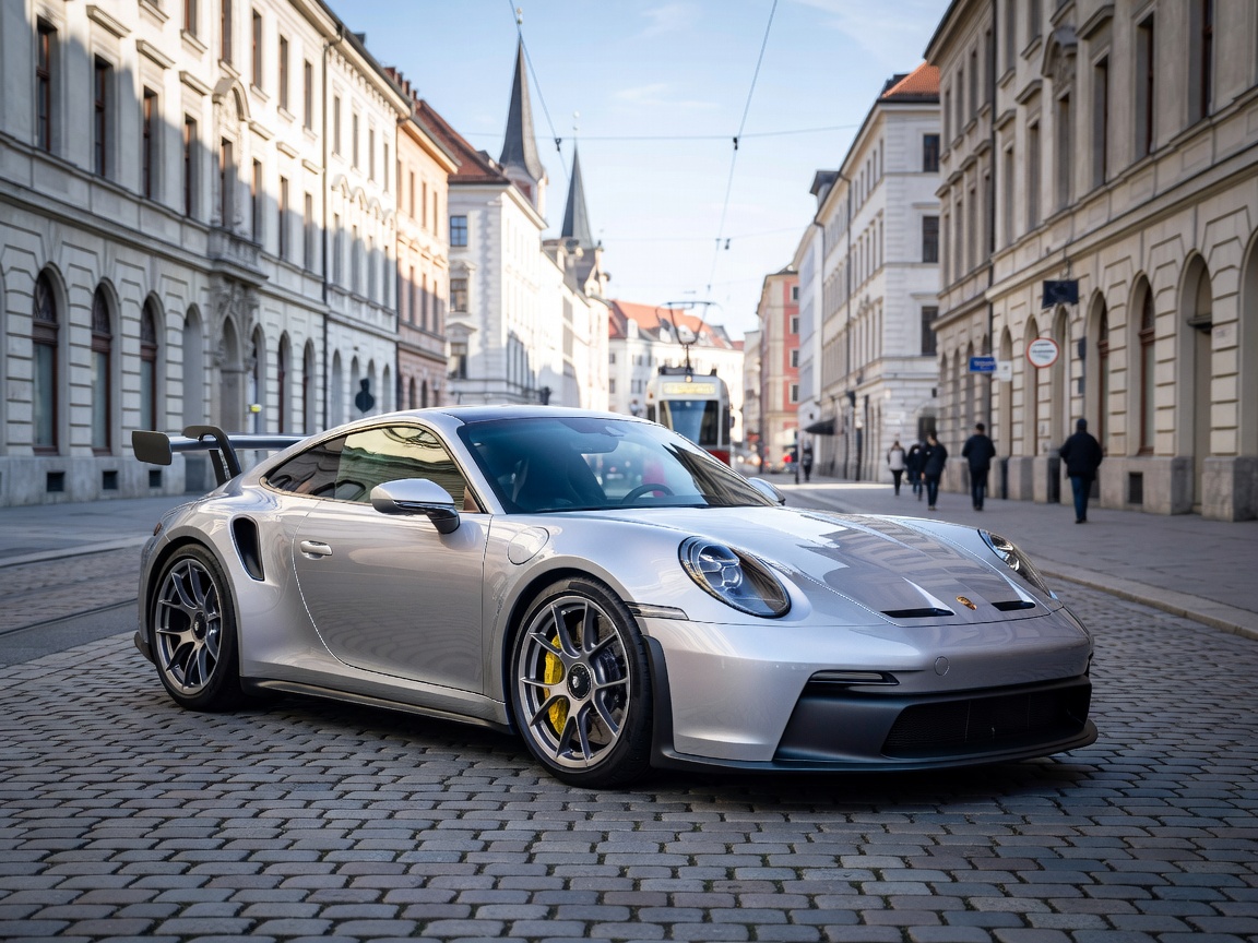 Porsche 992 GT3 Clubsport Silver in Munich